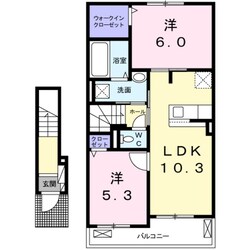 瓢箪山駅 徒歩18分 2階の物件間取画像